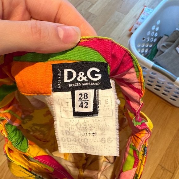 Vintage dolce skinny  Floral Yellow Pants - Picture 11 of 11